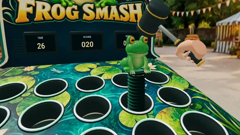 Frog target in the CorteXR Studio Frog Smash activity