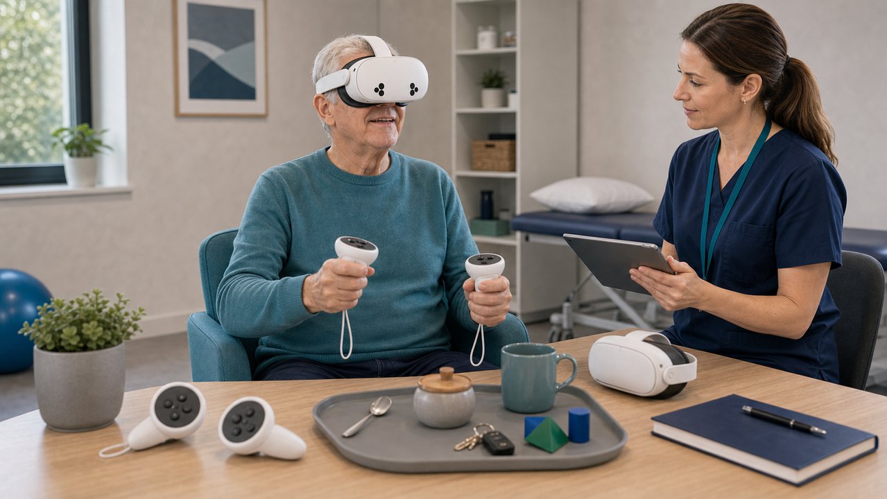 Therapist-led immersive activity session in a professional practice setting